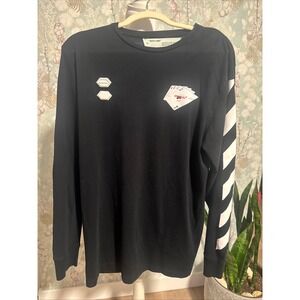 Off-White Hand Eye Playing Cards Long Sleeve T-Shirt Black Mens L